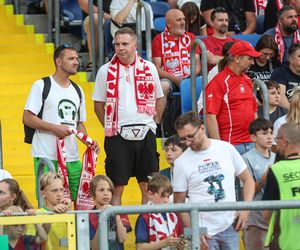 Kibice na meczu gwiazd Polska - Brazylia na Stadionie Śląskim