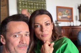 Barwy szczęścia na planie. Kasia (Katarzyna Glinka), Mariusz (Rafał Cieszyński)