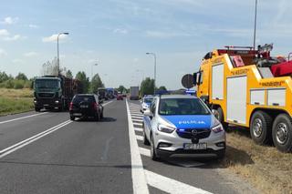 Wypadek na DK 16. Na wysokości Barczewa zderzyły się trzy pojazdy ciężarowe [ZDJĘCIA]