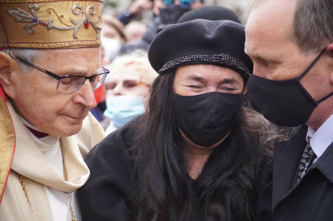 Ewa Krawczyk na pogrzebie męża Krzysztofa Krawczyka