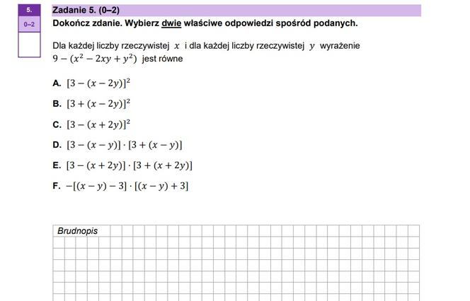 Matura próbna matematyka 2023 - CKE (wrzesień 2022)