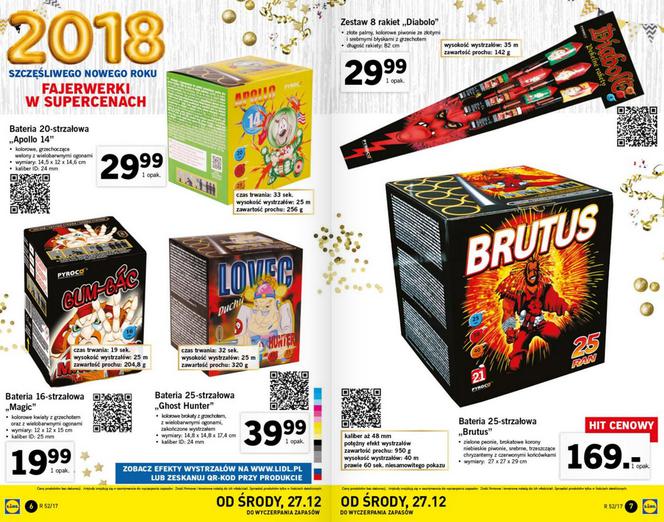 Lidl fajerwerki i sylwester
