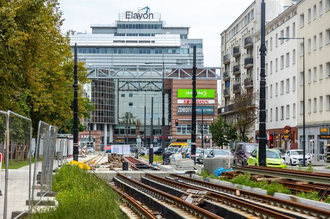 Budowa tramwaju na Rakowieckiej w Warszawie