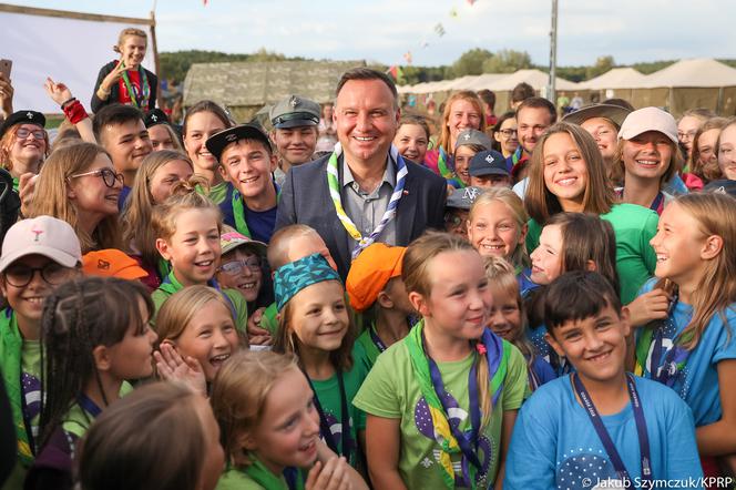 Andrzej Duda odwiedził harcerzy