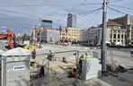 Tramwaje wróciły na Rynek w Katowicach. A to wciąż plac budowy