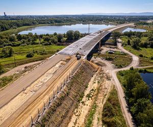 Plac budowy S1 Oświęcim - Dankowice w sierpniu 2024