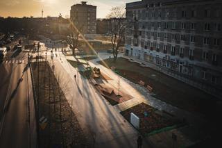 Skwer w Warszawie po modernizacji