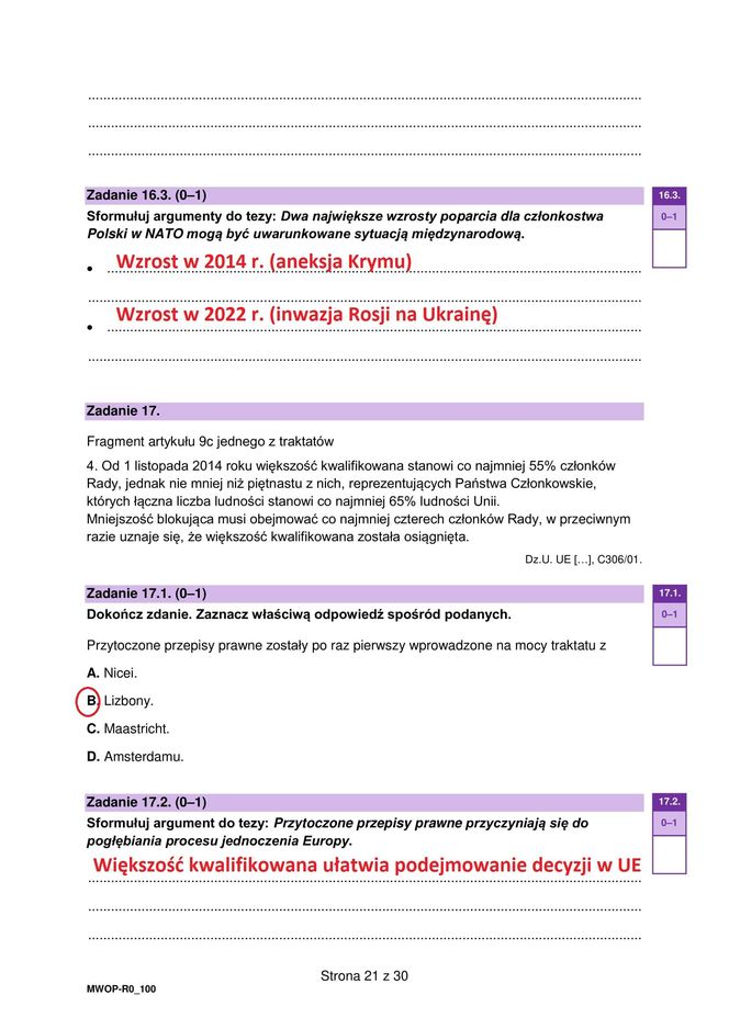 Matura 2025: WOS poziom rozszerzony. ODPOWIEDZI 13.05.2025 [FORMUŁA 2023]