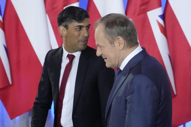 Premier RP Donald Tusk oraz premier Wielkiej Brytanii Rishi Sunak