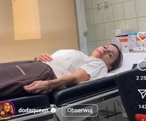 Doda na łóżku w szpitalu