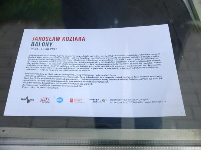 Balonem do przyszłości. Znany artysta zaprasza lublinian