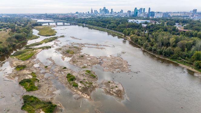Wisła w Warszawie 27 sierpnia 2025 rano