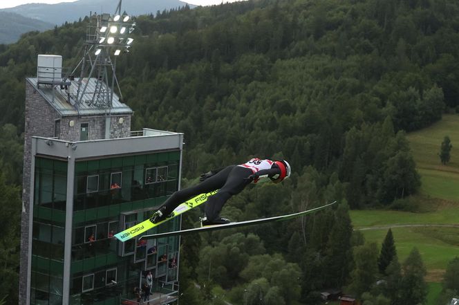 Kamil Stoch podczas konkursu indywidualnego mistrzostw Polski w skokach narciarskich