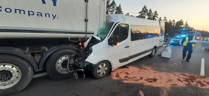 Zderzenie busa i tira na S7! Wielu rannych. Prokuratura w akcji [ZDJĘCIA]