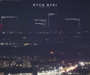 Radiowo-Telewizyjne Centrum Nadawcze Ryki widziane z Warszawy