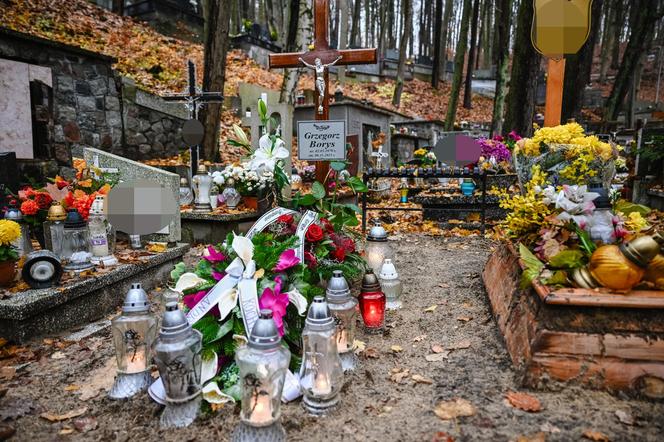 Grzegorza Borysa pochowano w ciszy z dala od syna. Garstka osób na cmentarzu