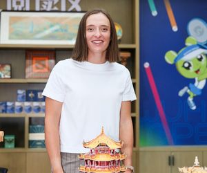 Iga Świątek w Muzem Architektury w Wuhan