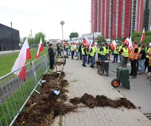 Rolnicy protestowali w Katowicach na Europejskim Kongresem Gospodarczym