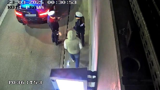 Zadzwonił na numer alarmowy i poprosił o podwózkę. Z tunelu na S2 wywiozła go policja