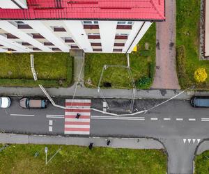 Zapadlisko przed blokiem Siemianowicach Śląskich