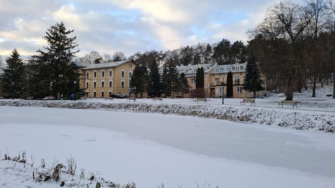 Nałęczów - Park Zdrojowy zimą