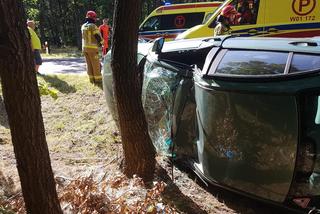 Wypadek samochodu osobowego w Legionowie