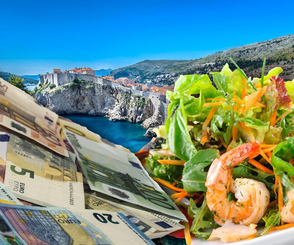Chorwacja + danie w restauracji + euro