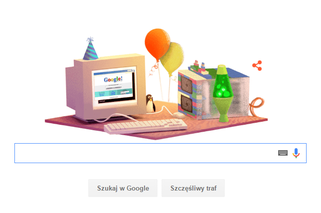 Kiedy powstało Google? Grafika Google Doodle na urodziny Google w 2015 r.