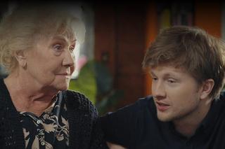 M jak miłość odc. 1739. Barbara (Teresa Lipowska), Łukasz (Jakub Józefowicz)