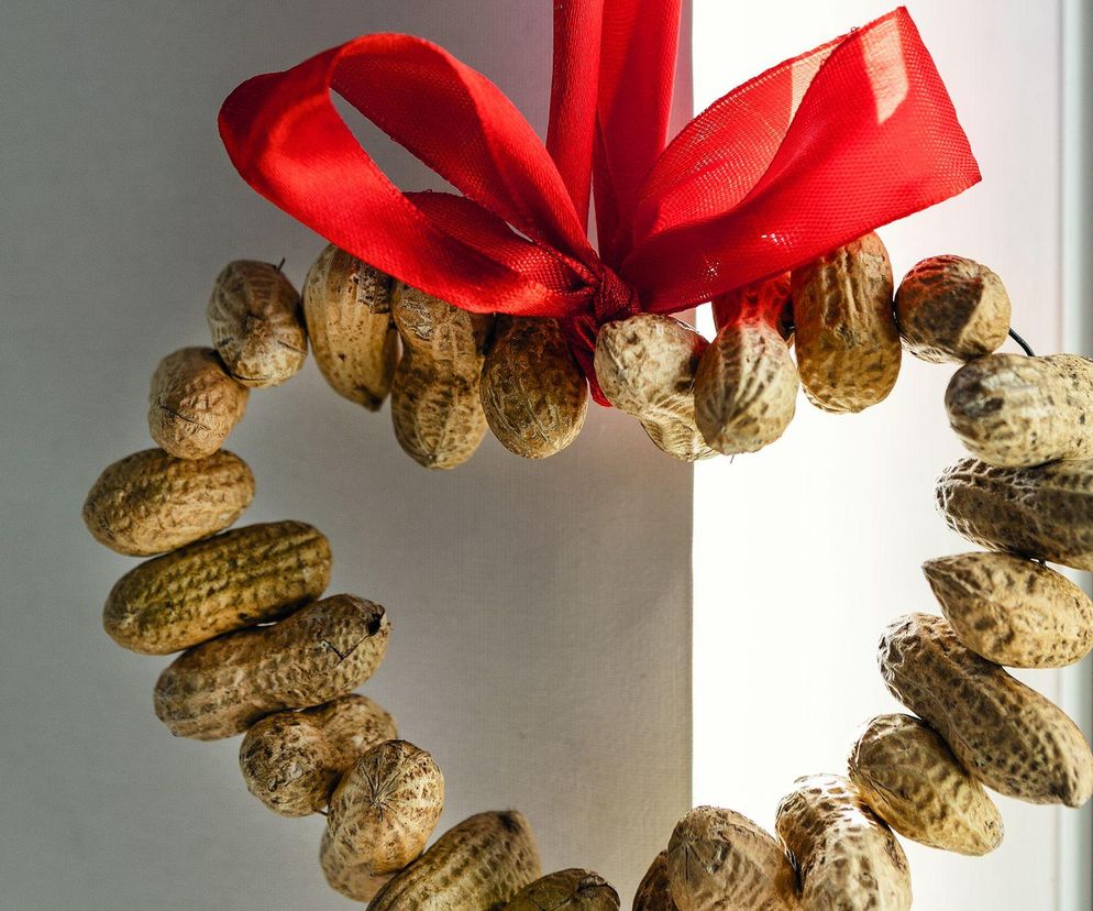 DIY: świąteczna zawieszka z fistaszków – efektowna ozdoba eko