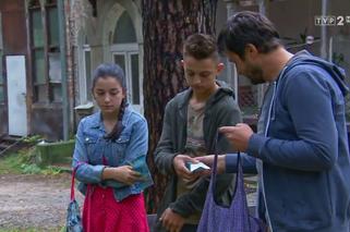 Barwy szczęścia, odcinek 1991. Luiza (Julia Zielińska), Mirek (Oliwier Kozłowski), Damian  (Michał Lesień)