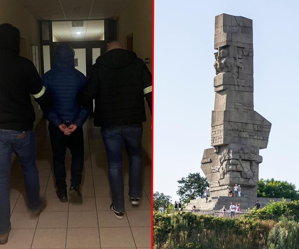 Gdańsk. Znieważył pomnik Obrońców Westerplatte. 41-latek usłyszał zarzuty [ZDJĘCIA].