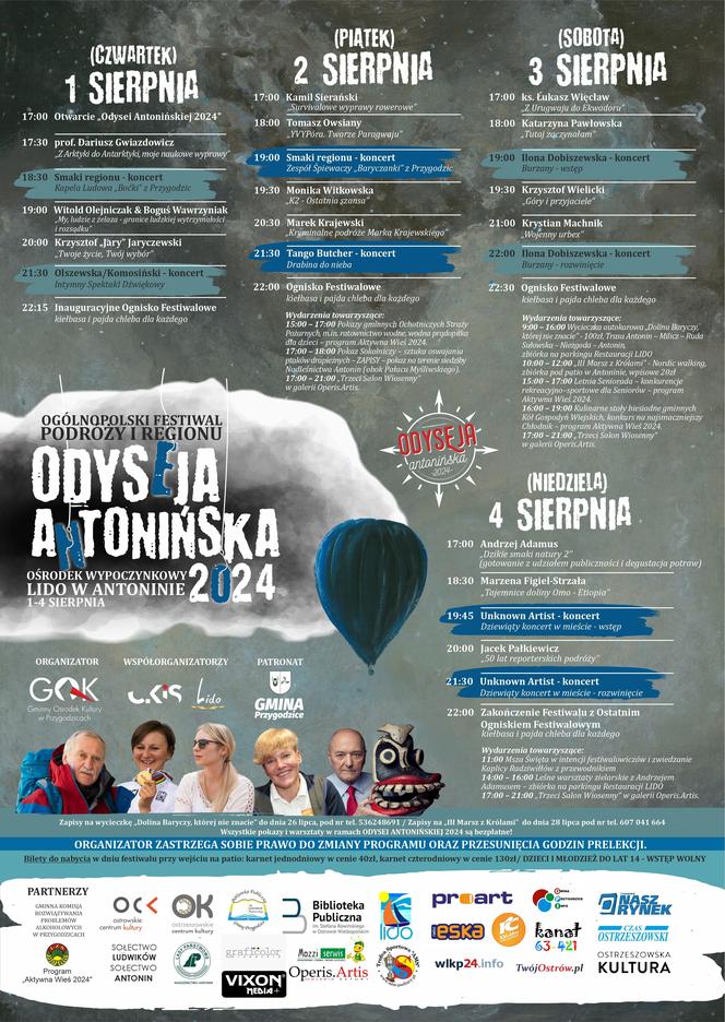 Zbliża się festiwal podróżniczy „Odyseja Antonińska” PROGRAM 