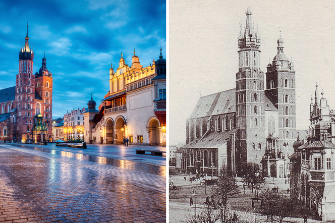Krakowski rynek kiedyś i dziś