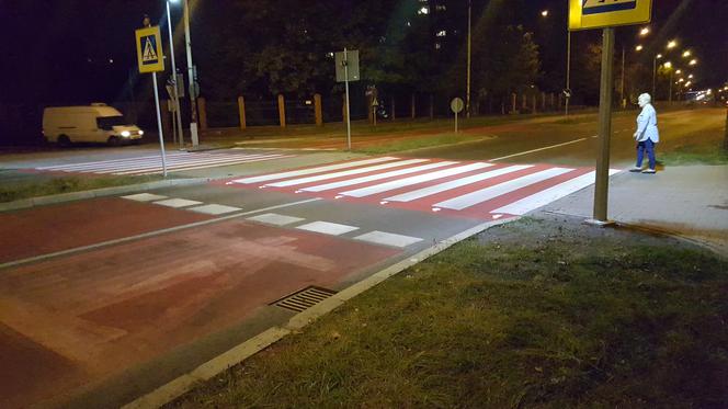 Aktywne przejście dla pieszych w Sosnowcu