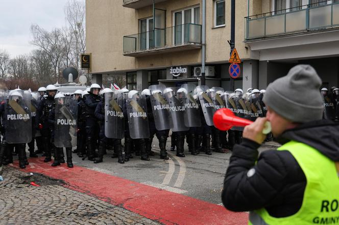 Protest rolników pod Sejmem - starcia z policją