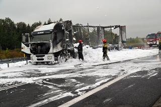 Pożar ciężarówki na S10 pod Stargardem
