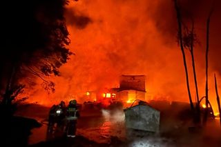 Ogromny pożar koło Tomaszowa Mazowieckiego