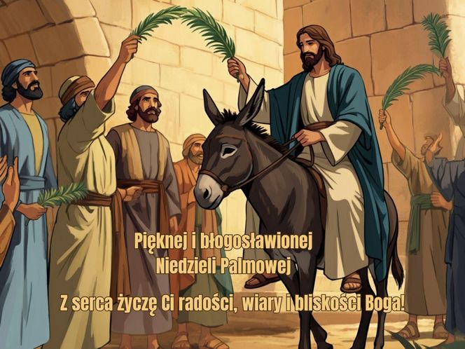 religijne kartki na Niedzielę Palmową