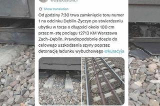 Uszkodzone tory pod Garwolinem