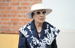 Emilia Krakowska na pogrzebie Joanny Kołaczkowskiej
