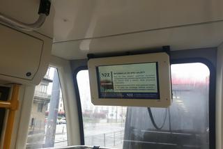 Odpowiedzi na najczęściej zadawane pytania NFZ teraz na ekranach w tramwajach i autobusach MPK Łódź [AUDIO]