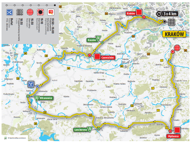 Mapa Tour de Pologne - I ETAP