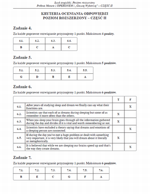 Próbna matura z Języka Angielskiego:odpowiedzi