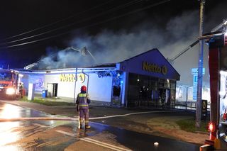 Gigantyczny pożar sklepu w Grodzisku Mazowieckim