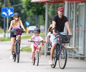 Agnieszka Kaczorowska i Marcin Rogacewicz wybrali się na rowery 