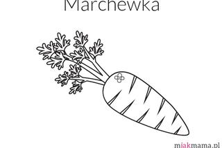 Marchewka - kolorowanka do druku, pobierz dla dzieci marchewkę do kolorowania