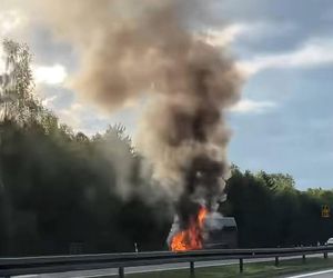 Autobus spłonął na A4. Dantejskie sceny na Opolszczyźnie