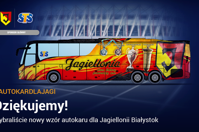 Kibice wybrali projekt autokaru Jagiellonii Białystok