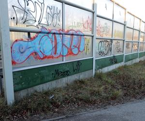 Nikt nie chce zmyć graffiti z wiaduktu. Urzędniczy ping pong na Choszczówce